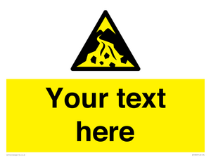 Custom Warning: Debris flow zone